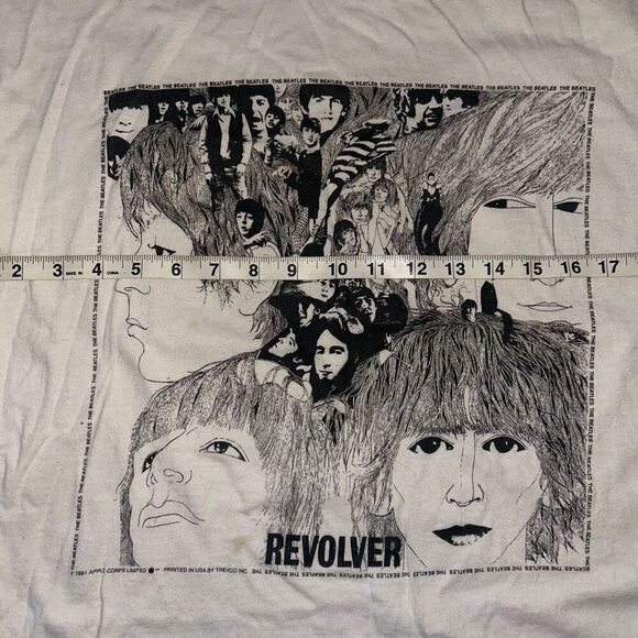 Vintage 90s Single Stitch Beatles Revolver Album T Shirt - Picture 3 of 6